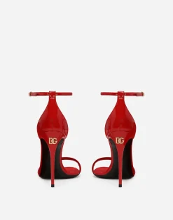 Patent leather sandals