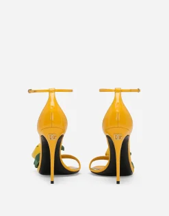 Patent leather sandals