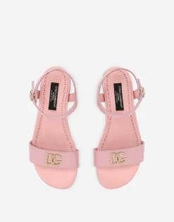 Patent leather sandals