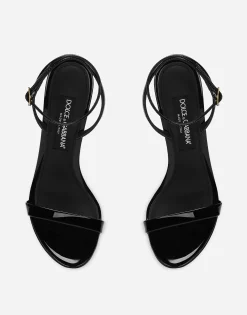 Patent leather sandals