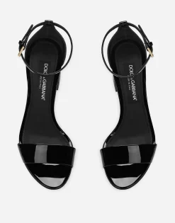 Patent leather sandals