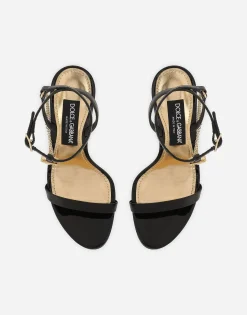 Patent leather sandals