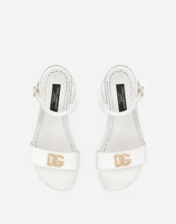 Patent leather sandals