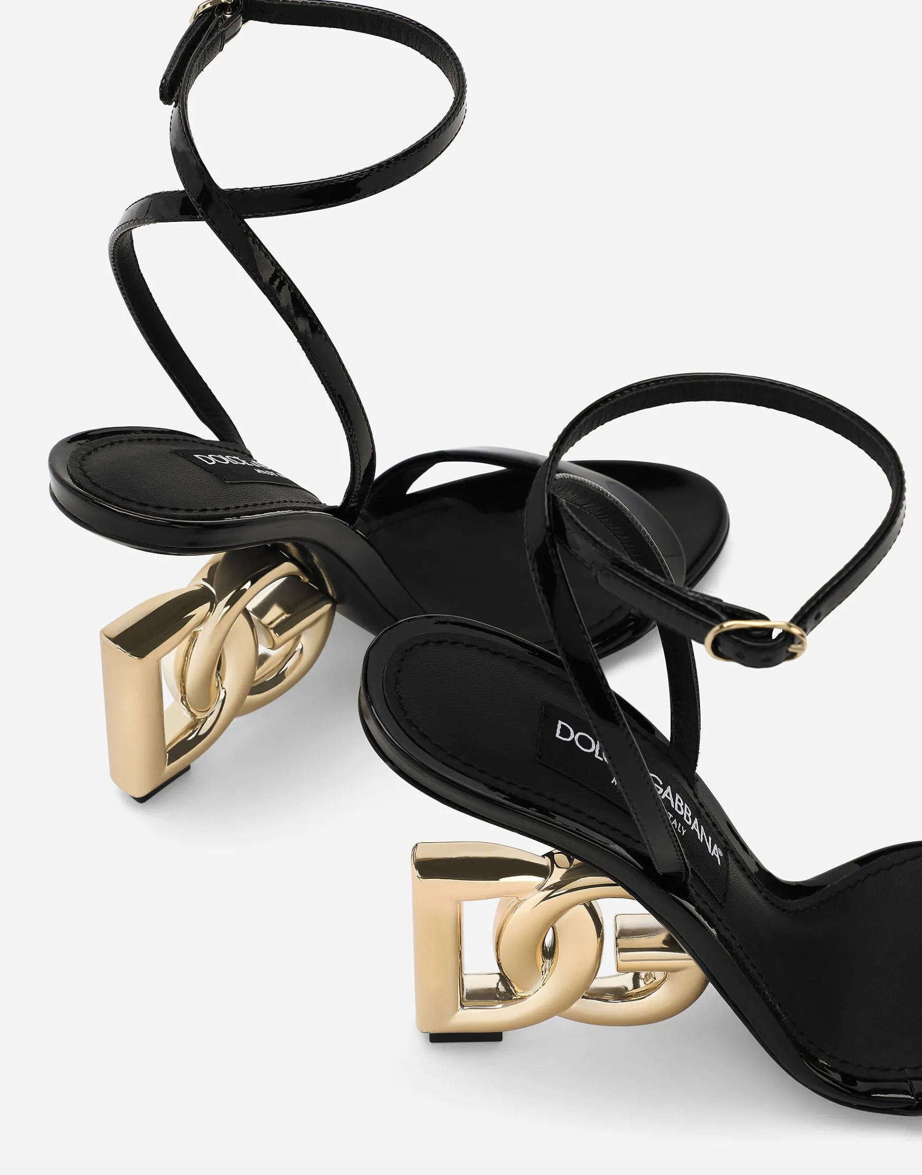 Patent leather sandals