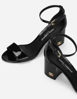 Patent leather sandals