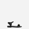 Patent leather sandals with DG logo