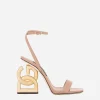 Patent leather sandals with 3.5 heel