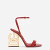 Patent leather sandals with 3.5 heel