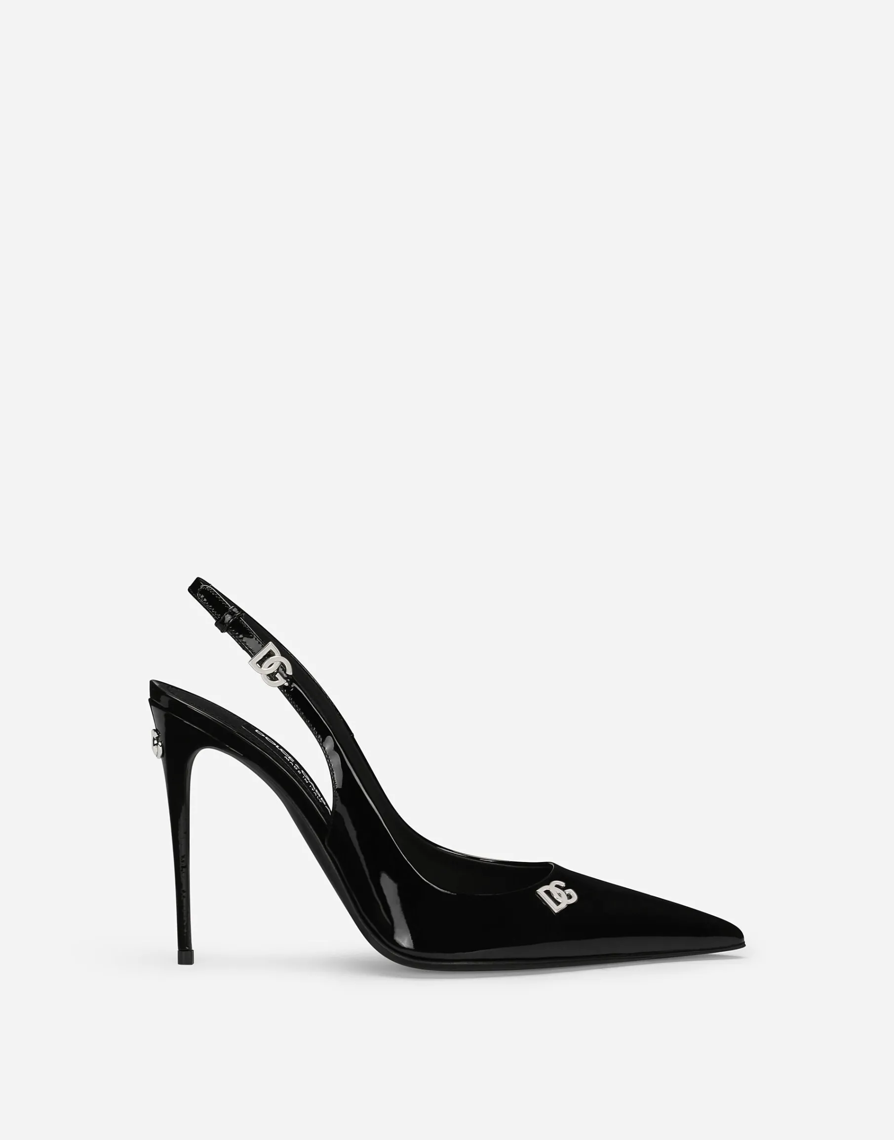 Patent leather slingbacks