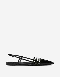 Patent leather slingbacks