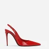 Patent leather slingbacks