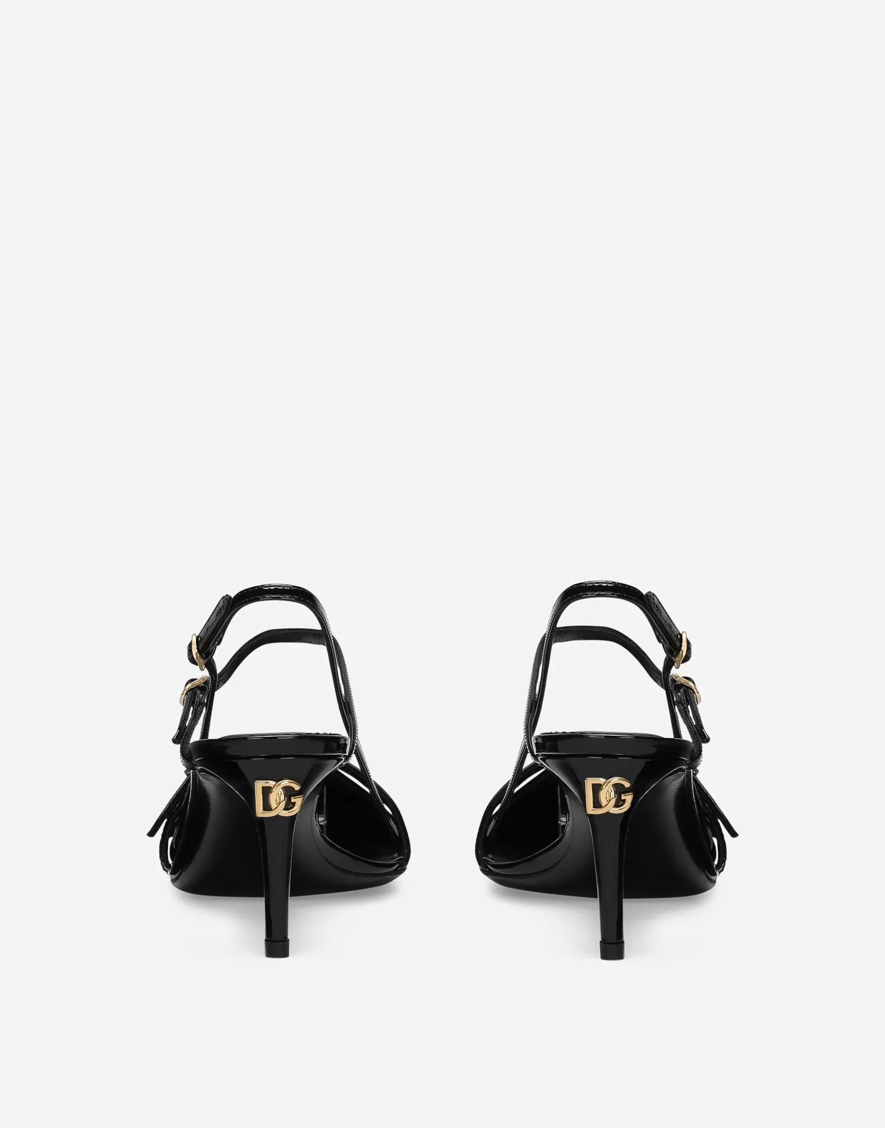 Patent leather slingbacks