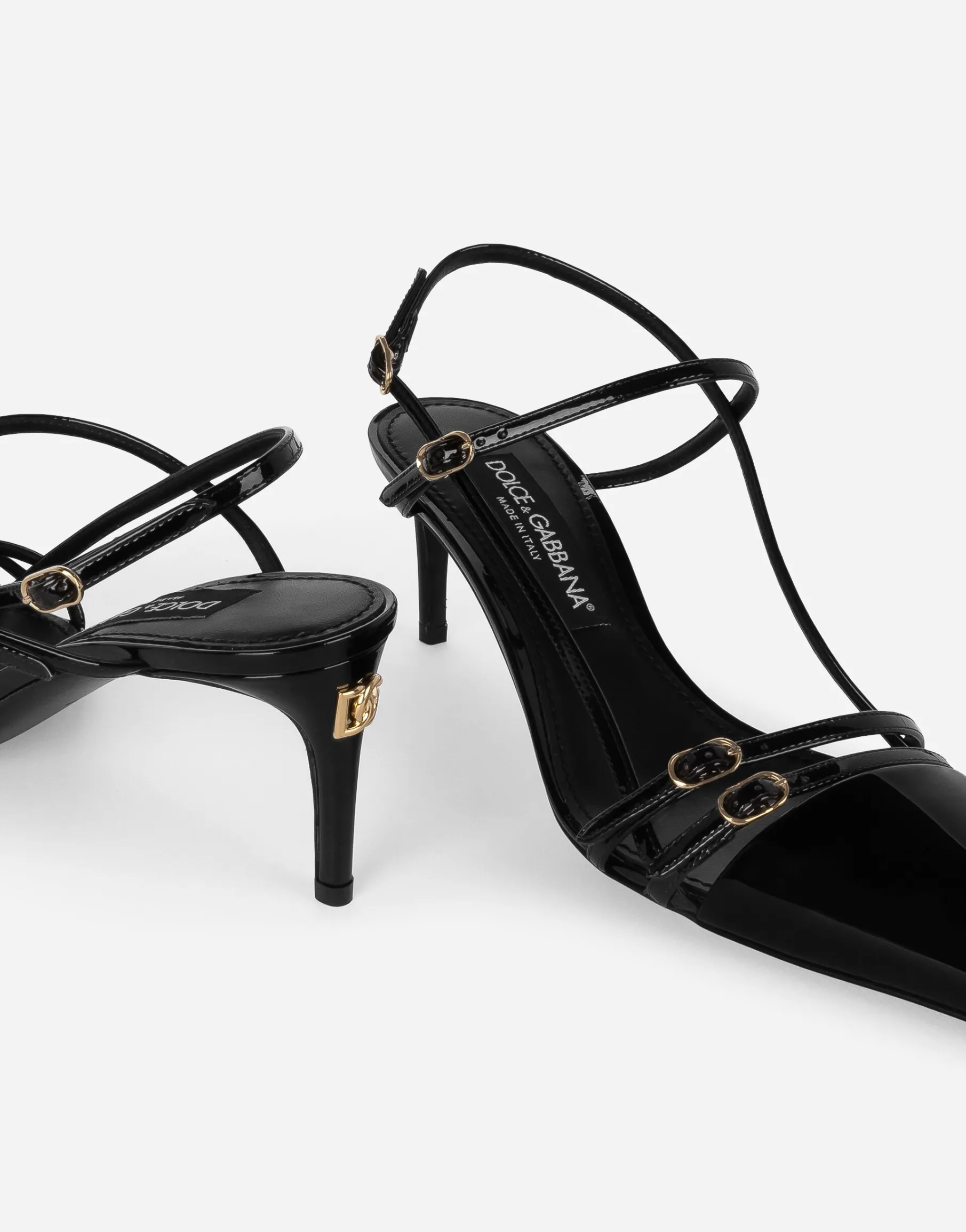 Patent leather slingbacks