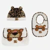 3-piece gift set in baby leopard-print jersey