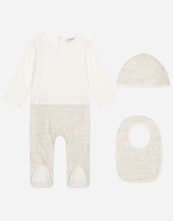 3-piece gift set in jersey with all-over logo print
