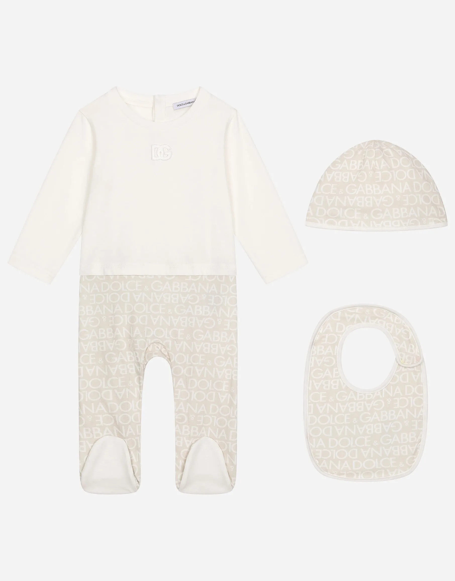 3-piece gift set in jersey with all-over logo print