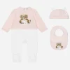 3-piece gift set in jersey with all-over logo print