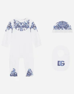 3-piece gift set in majolica-print jersey