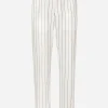 Pinstripe linen pants
