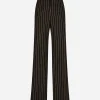 Pinstripe wool palazzo pants