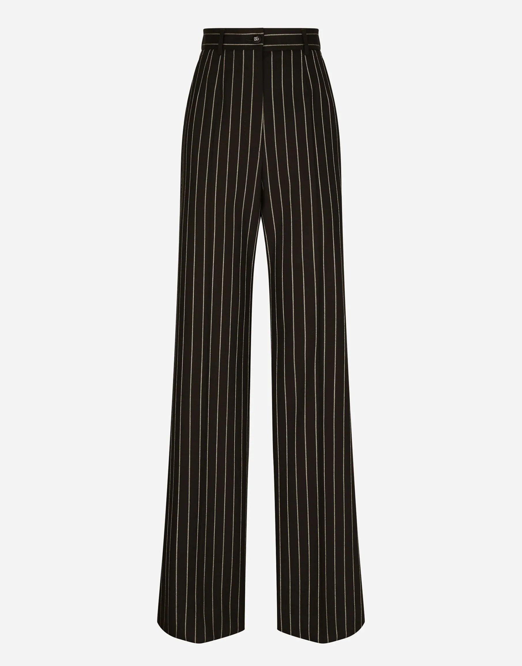 Pinstripe wool palazzo pants