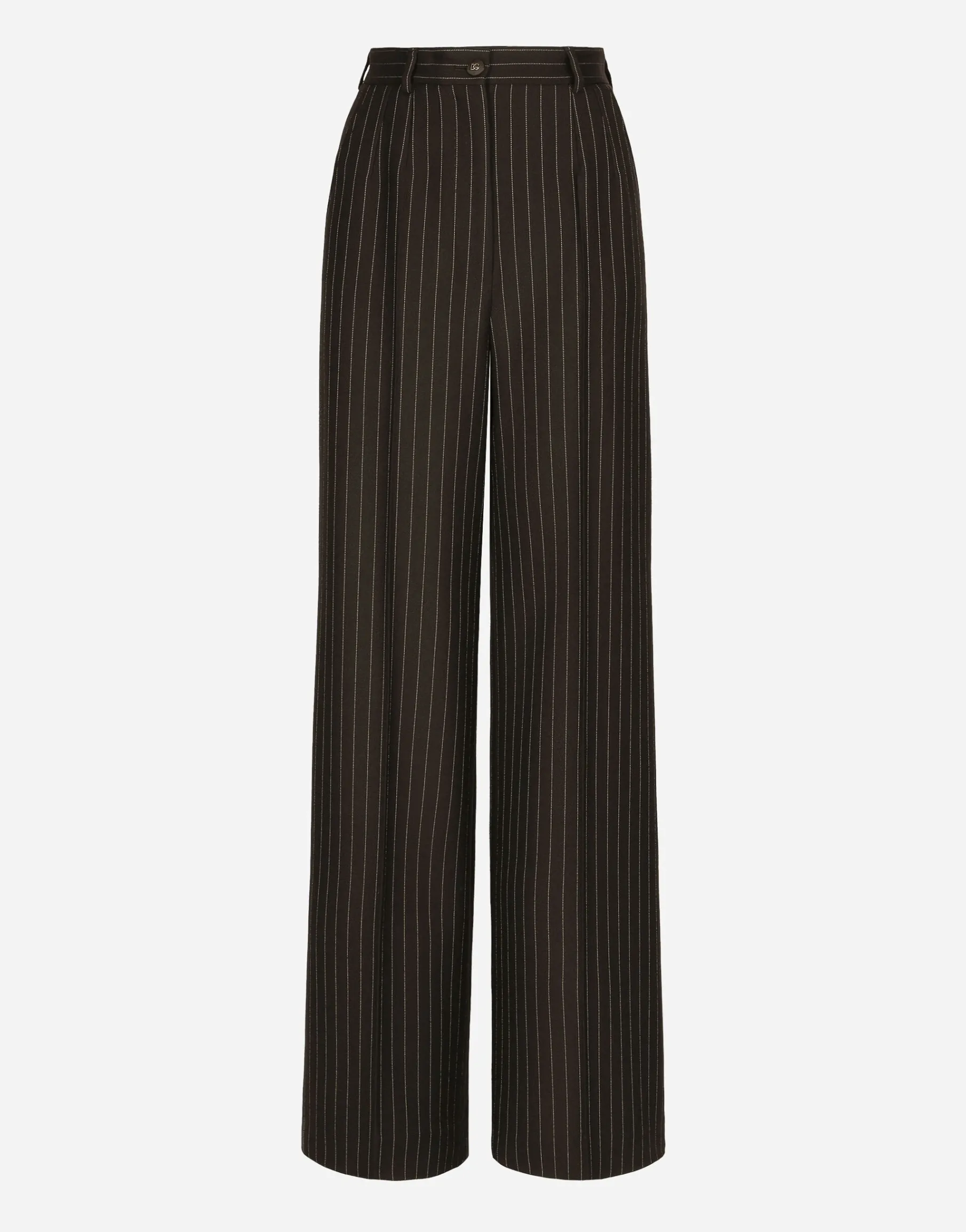 Pinstripe wool palazzo pants