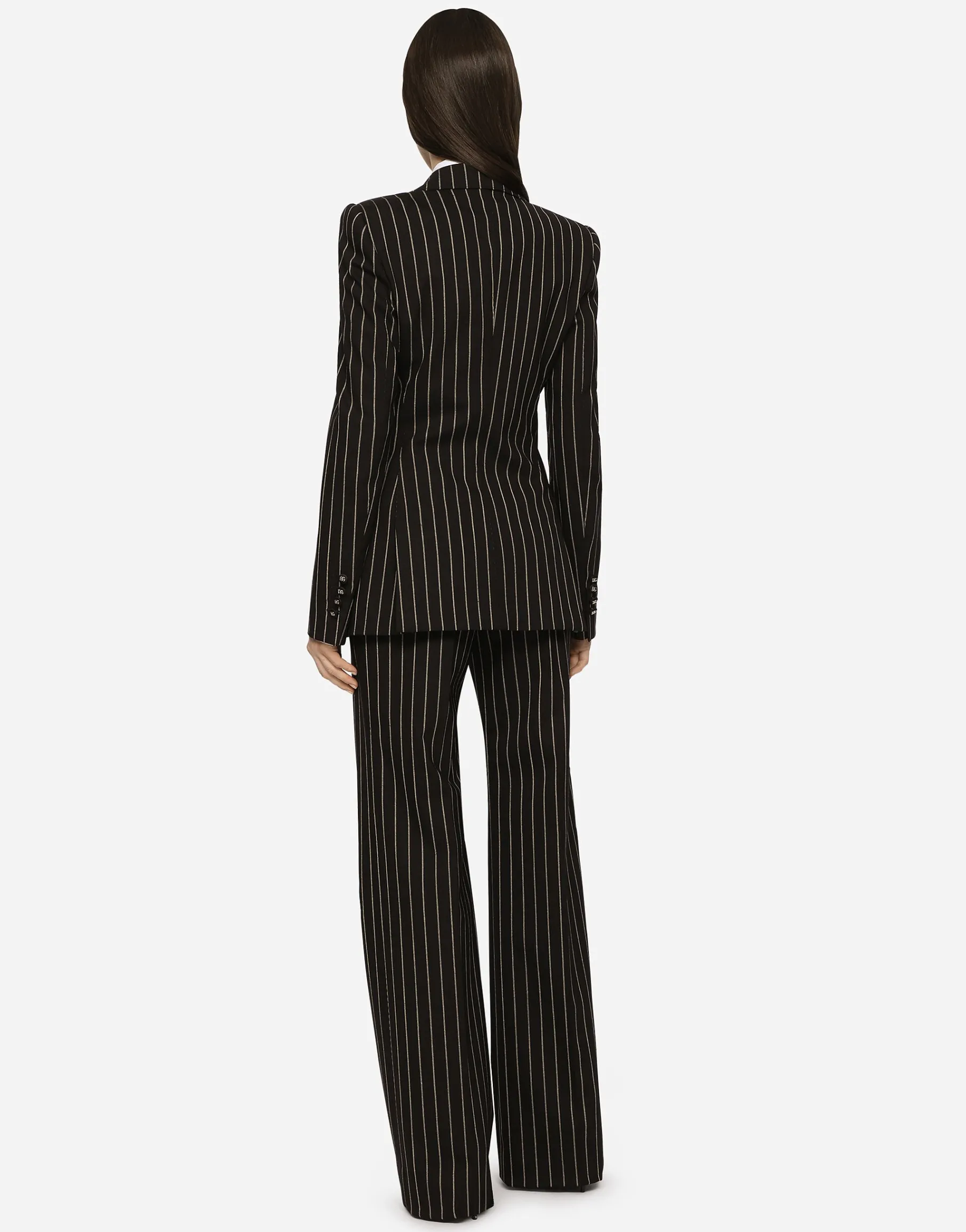 Pinstripe wool Turlington blazer