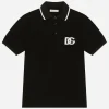 Piqué polo-shirt with DG logo embroidery