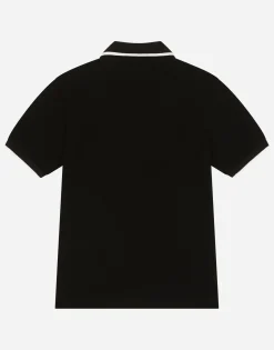 Piqué polo-shirt with DG logo embroidery