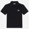 Piqué polo-shirt with logo tag