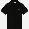 Piqué polo-shirt with logo tag