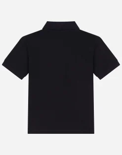 Piqué polo-shirt with logo tag