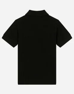 Piqué polo-shirt with logo tag