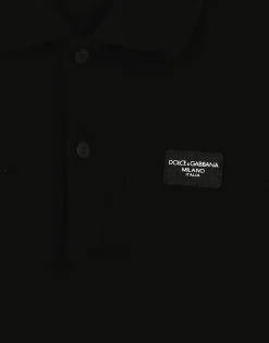 Piqué polo-shirt with logo tag
