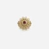 Pizzo ring in yellow gold and rhodolite garnet