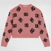 Plaint-knit pullover with DG logo