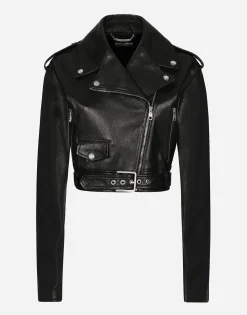 Plongé nappa leather biker jacket
