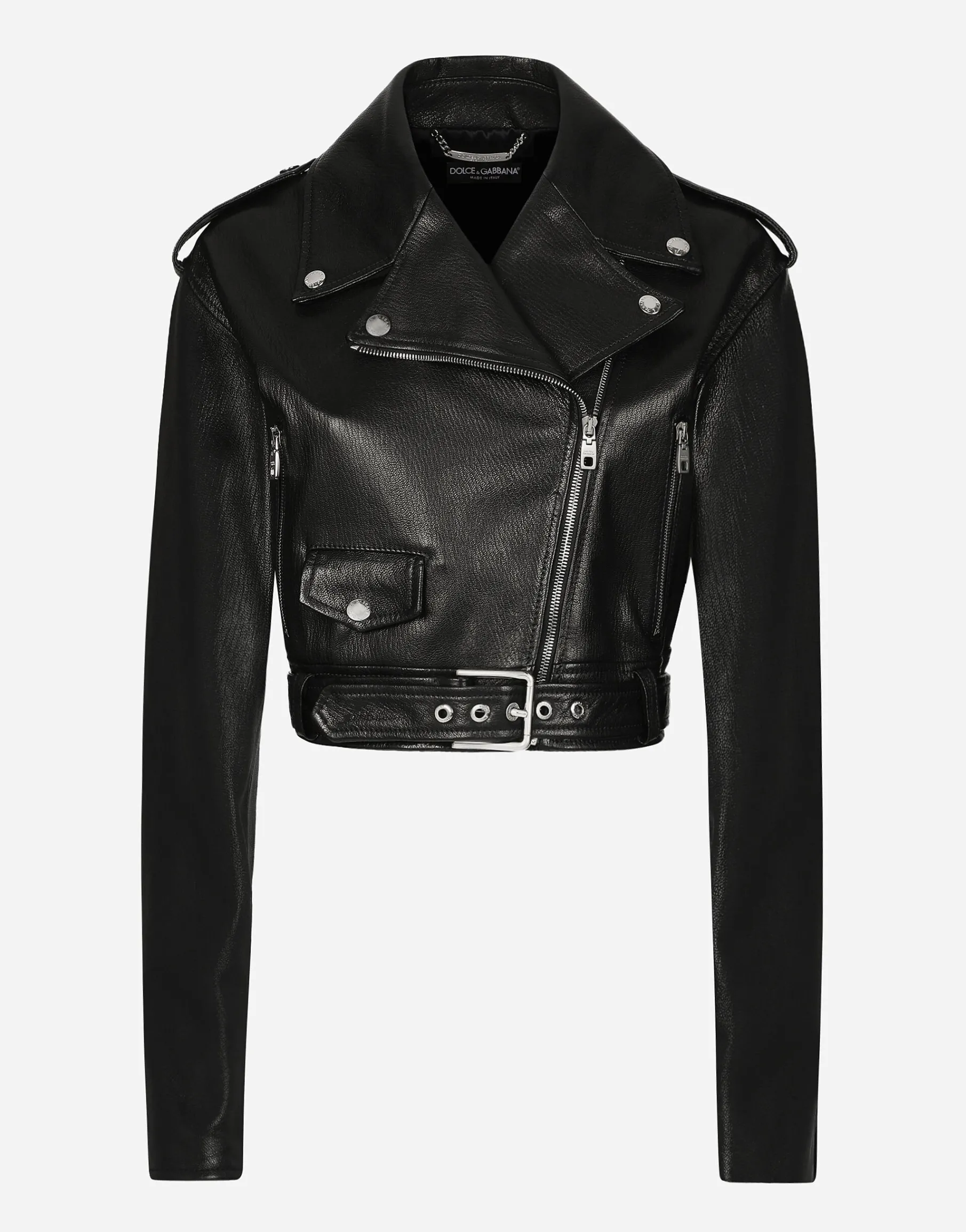 Plongé nappa leather biker jacket