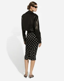 Plongé nappa leather biker jacket
