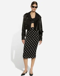 Plongé nappa leather biker jacket