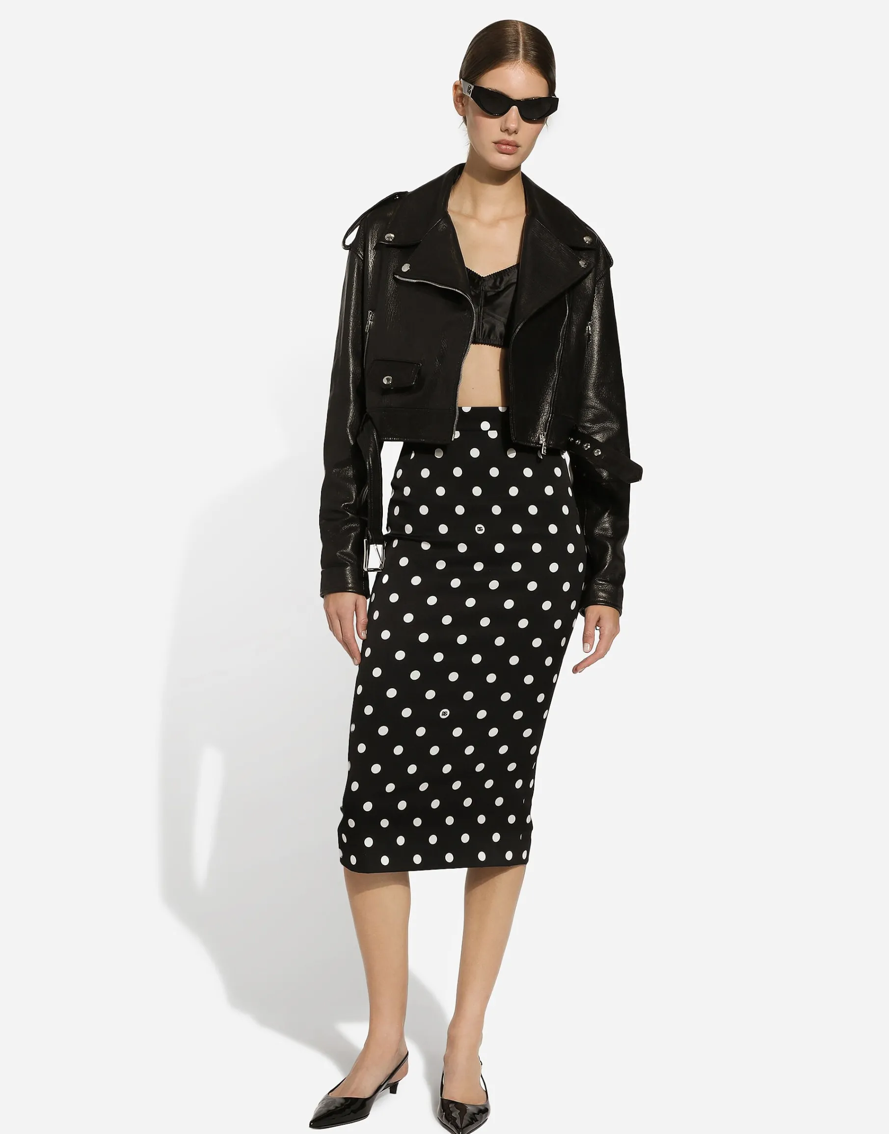 Plongé nappa leather biker jacket