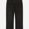 5-pocket denim jeans with branded tag