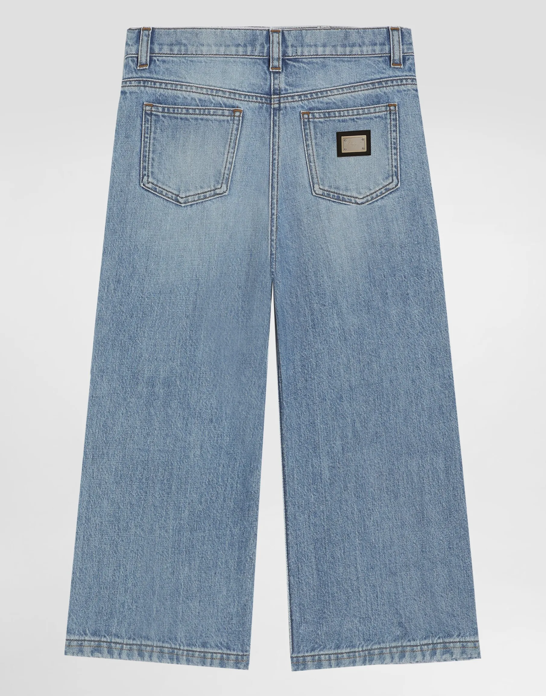 5-pocket denim jeans with branded tag