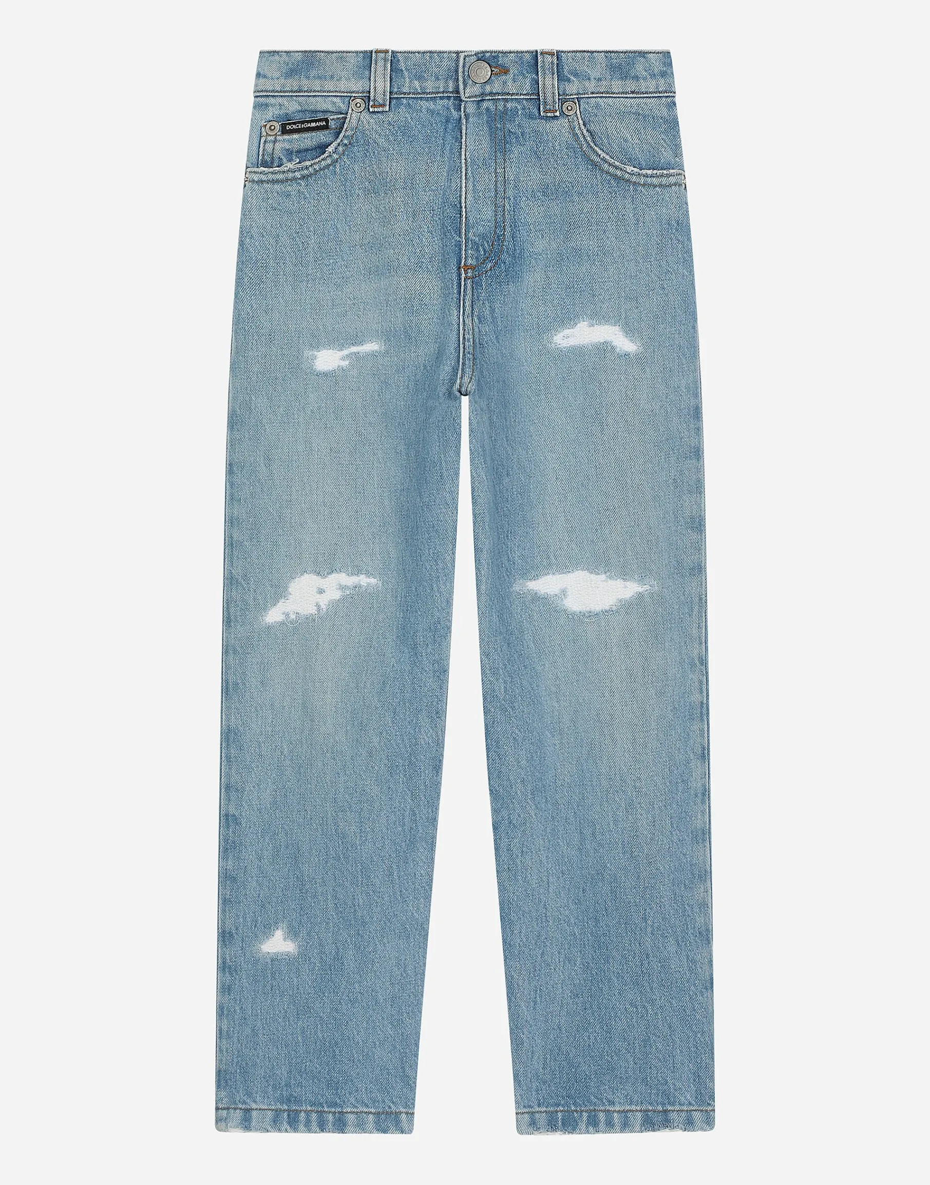 5-pocket denim jeans with logo tag