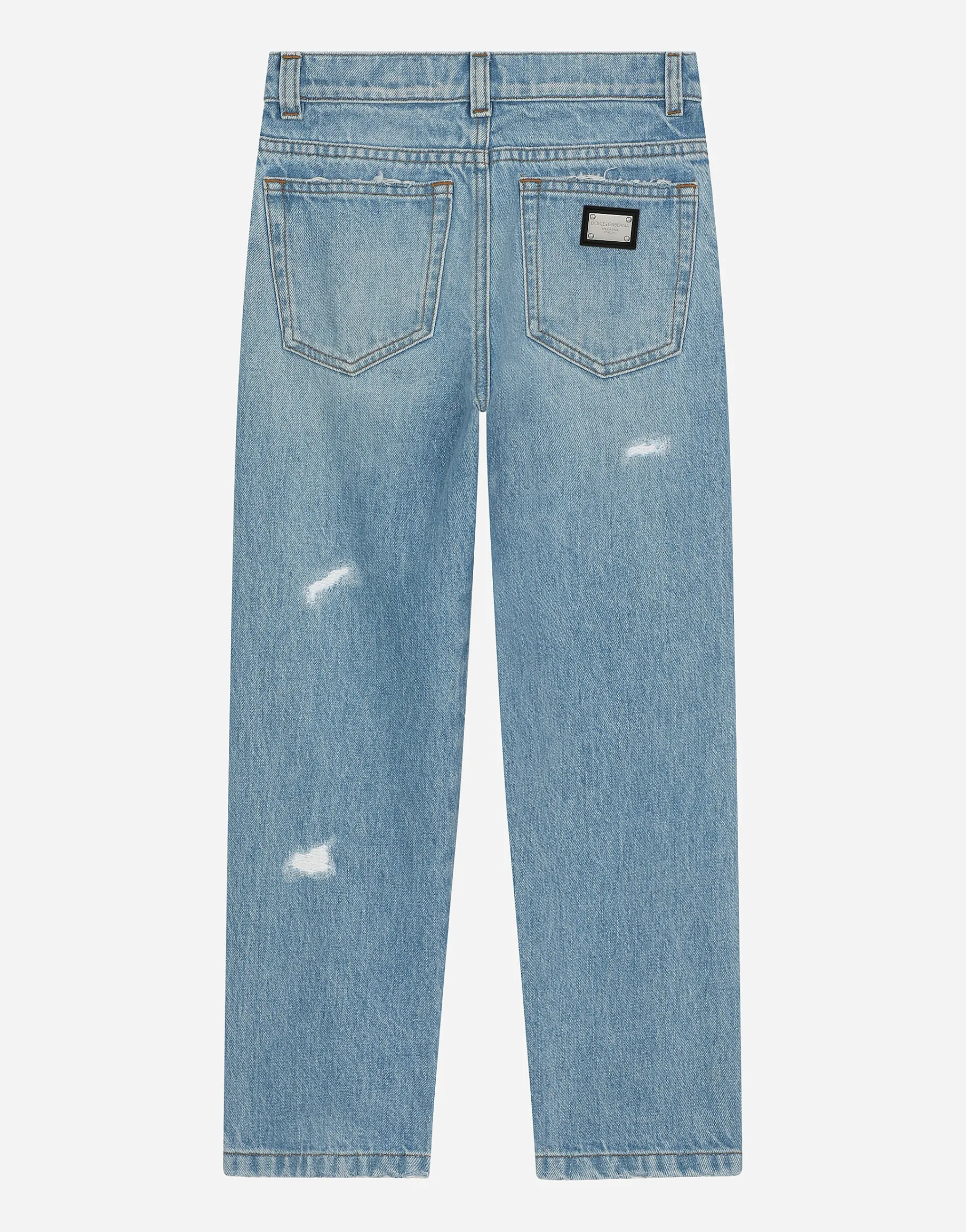 5-pocket denim jeans with logo tag