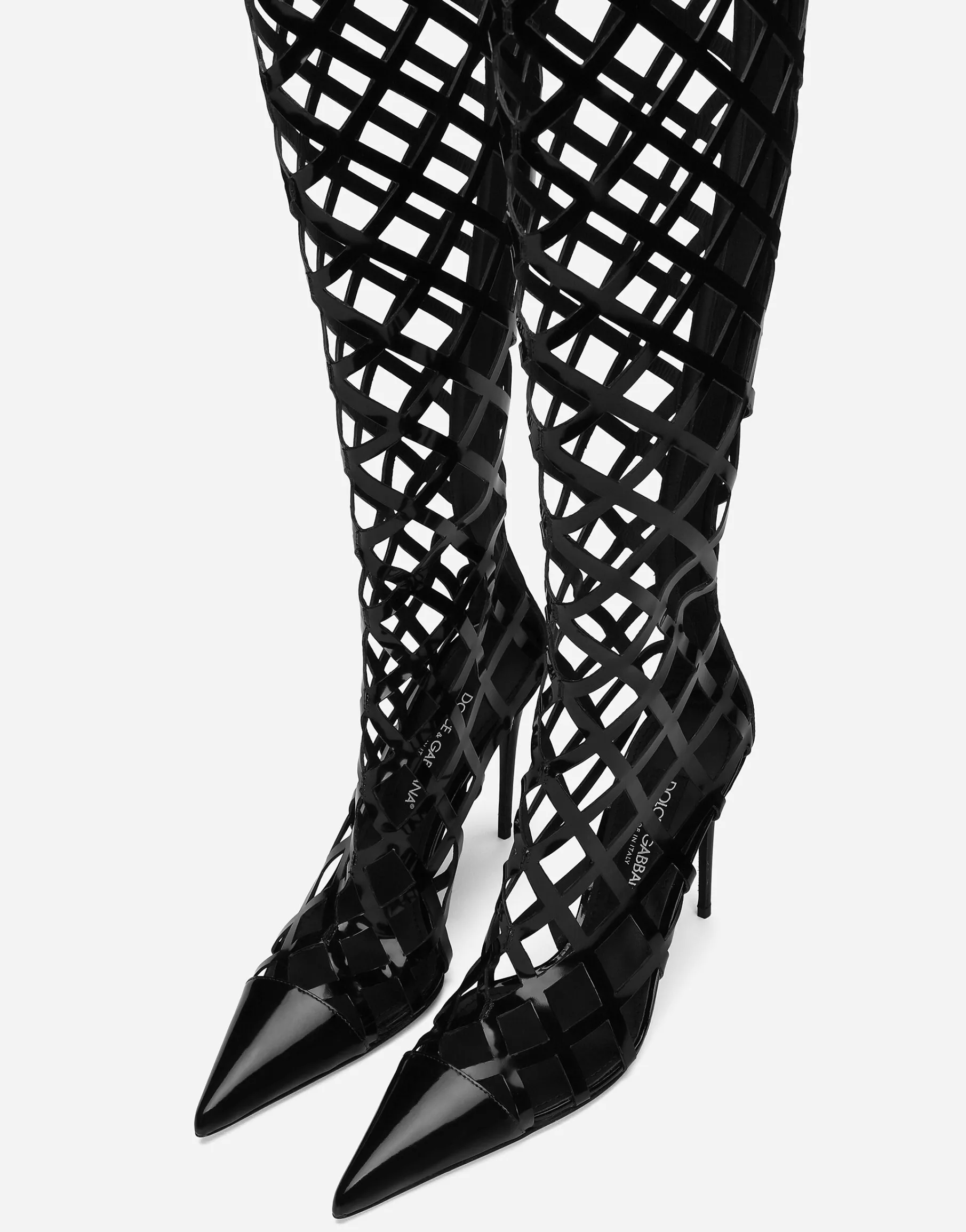 Polished calfskin boots
