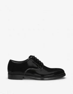 Polished calfskin Derby shoes