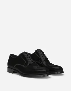 Polished calfskin Derby shoes