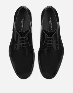 Polished calfskin Derby shoes