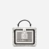 Polished calfskin Dolce Box bag with studs